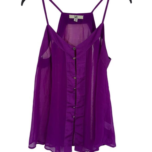 'YA Los Angeles" Sheer,Purple,Spaghetti Strap Tank,Fairy,Whimsical,Sexy,Romantic - Picture 1 of 6